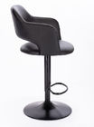 Black Swivel Bar Stool Chairs Piston Kitchen Pub Counter Upholstered Stool