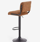 Brown Covering Bar Stools With Fabric Height Adjustable For Kitchen