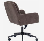 Padded Coffee Color Swivel Task Chair With Cushion And Adjustable Height