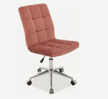 High Back Comfy Swivel Chair For Desk Adjustable Height Home Office In Polished Leg For Small Space
