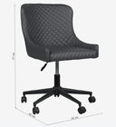 Ergonomic Back PU Swivel Task Chair With Castors And Adjustable Height