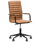 Adjustable Height Home Office Task Chair Swivel In Black Leg For Small Space With Armrest