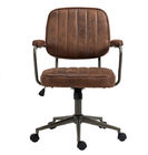 Vintage Retro PU Upholstered Chair Office With Padded Seat And Comfortable Back