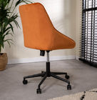 Industrial Yellow Velvet Comfortable Upholstered Office Chair  With Padded Seat