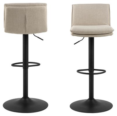 Stylish Black Bar Stool Chairs With Footrest