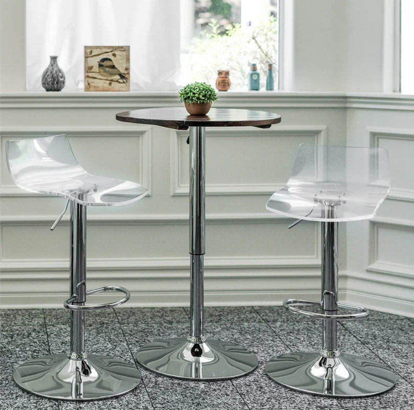 Indoor Transparent Acrylic Bar Stool Perfect Combination Of Style And Comfort